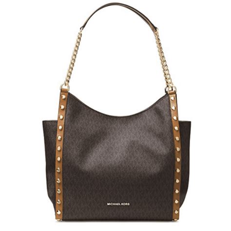 michael kors newbury leather medium chain shoulder tote|MICHAEL MICHAEL KORS Newbury Medium Chain Shoulder .